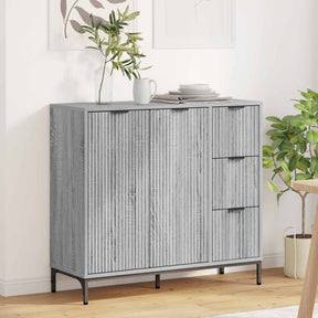 Vidaxl dressoir grijs sonoma 89,5 x 33 x 82 cm bewerkt hout