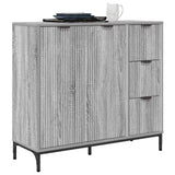 Vidaxl dressoir grijs sonoma 89,5 x 33 x 82 cm bewerkt hout