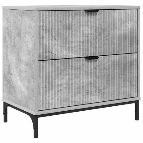 Vidaxl nachtkastje betongrijs 63.5 x 36 x 61 cm bewerkt hout