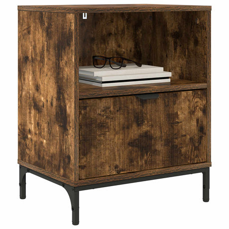 Vidaxl nachtkastje 2 st gerookt eiken 49 x 36 x 61 cm bewerkt hout