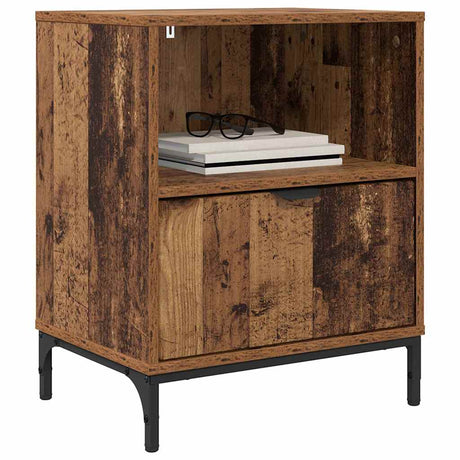 Vidaxl nachtkastje 2 st oud hout 49 x 36 x 61 cm bewerkt hout