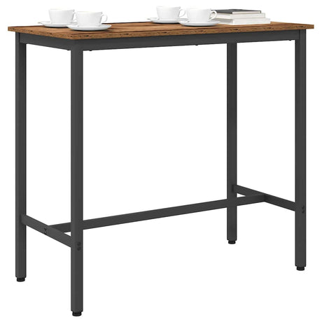 Vidaxl tafel oudhout 100 x 50 x 90,5 cm engineered hout en staal