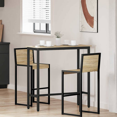 Vidaxl tafel sonoma eiken 100 x 40 x 100,5 cm engineered hout en staal