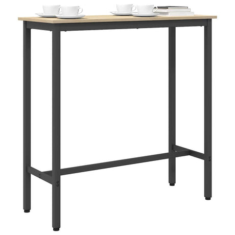 Vidaxl tafel sonoma eiken 100 x 40 x 100,5 cm engineered hout en staal