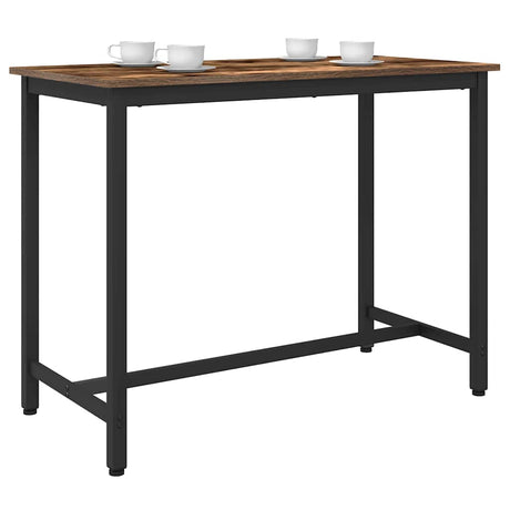 Vidaxl tafel gerookt eiken 100 x 50 x 76,5 cm engineered hout en staal