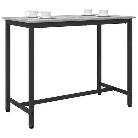 Vidaxl tafel grijs sonoma 100 x 50 x 76,5 cm engineered hout en staal