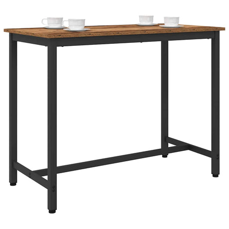 Vidaxl tafel oudhout 100 x 50 x 76,5 cm engineered hout en staal