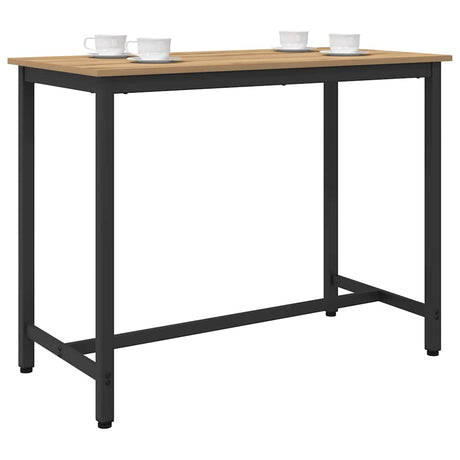 Vidaxl tafel artisan eiken 100 x 50 x 76,5 cm engineered hout en staal