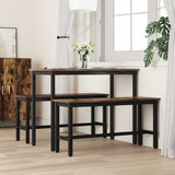 Vidaxl eetbank gerookt eiken 100 x 32,5 x 48,5 cm