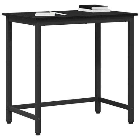 Vidaxl tafel zwart eiken 100 x 50 x 76,5 cm engineered hout en staal