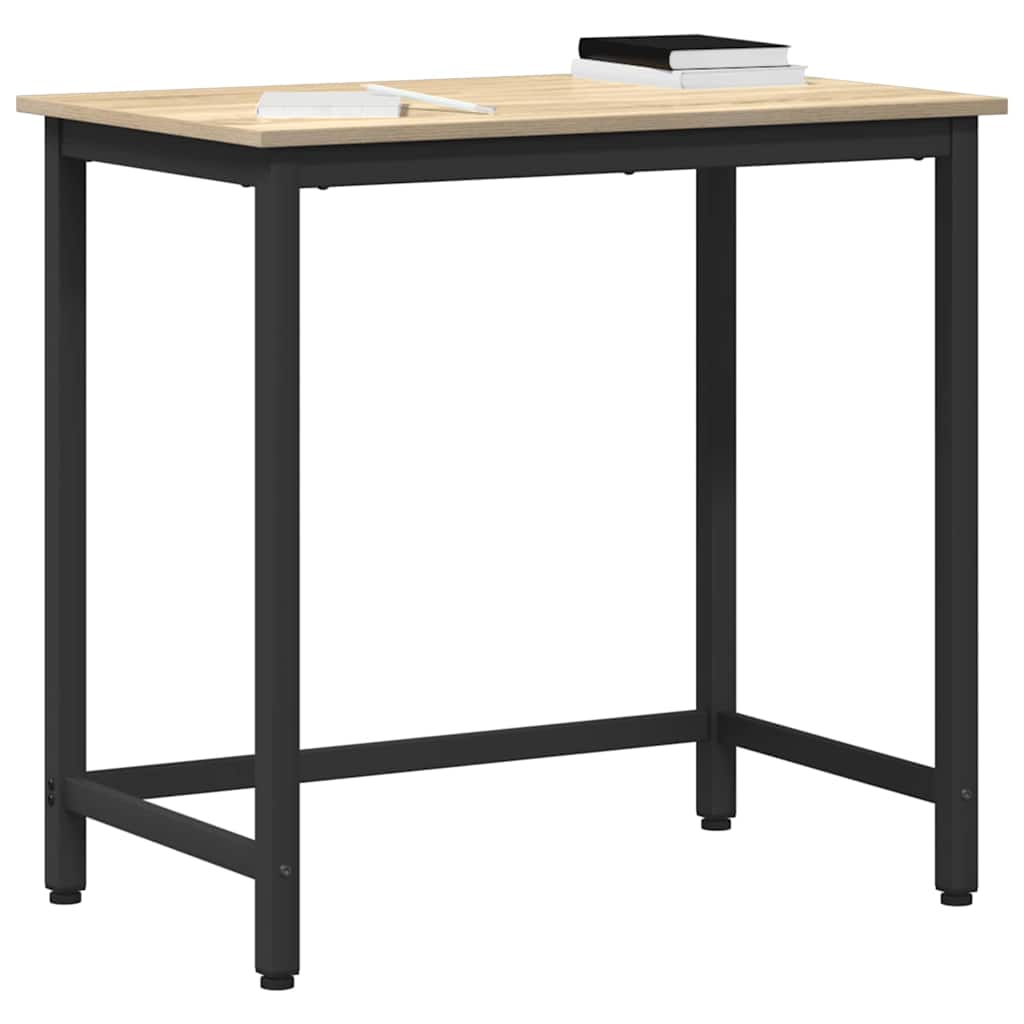 Vidaxl tafel sonoma eiken 100 x 50 x 76,5 cm engineered hout en staal