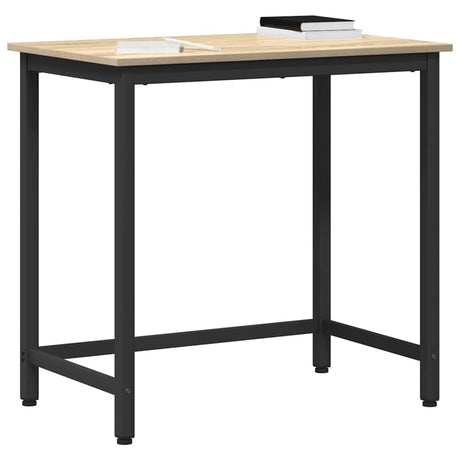 Vidaxl tafel sonoma eiken 100 x 50 x 76,5 cm engineered hout en staal