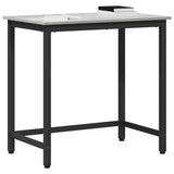 Vidaxl tafel grijs sonoma 100 x 50 x 76,5 cm engineered hout en staal