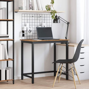Vidaxl tafel oudhout 100 x 50 x 76,5 cm engineered hout en staal