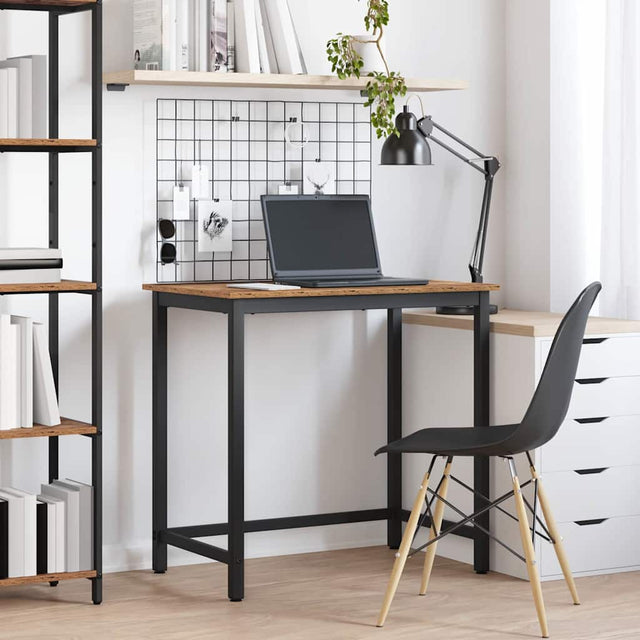 Vidaxl tafel oudhout 100 x 50 x 76,5 cm engineered hout en staal