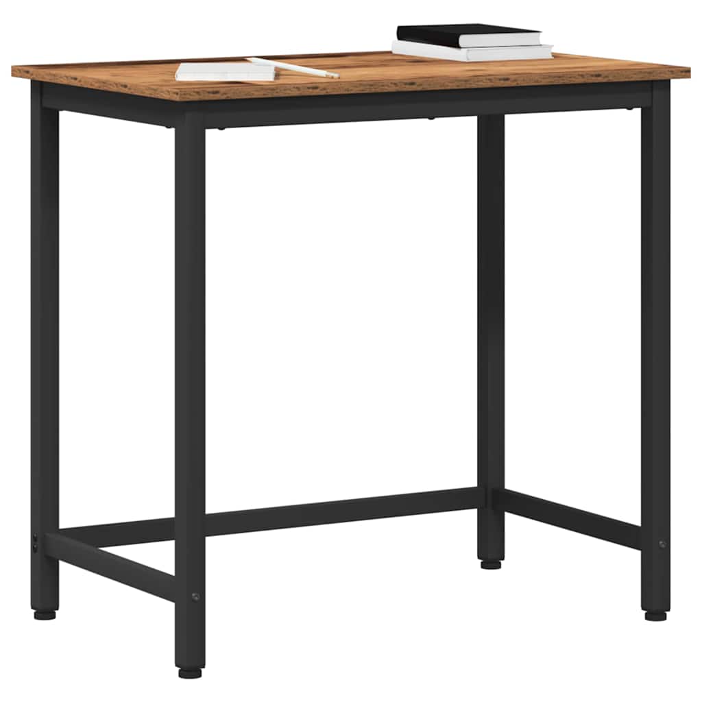 Vidaxl tafel oudhout 100 x 50 x 76,5 cm engineered hout en staal