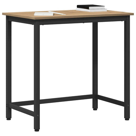 Vidaxl tafel artisan eiken engineered hout en staal 100 x 50 x 76,5 cm