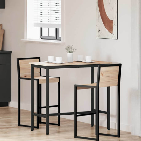 Vidaxl tafel naturel 100 x 50 x 91 cm engineered hout en staal