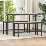 Vidaxl eetbanken 100 x 32,5 x 49 cm 2 st massief grenenhout naturel