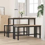 Vidaxl eetbanken 100 x 32,5 x 49 cm 2 st massief grenenhout naturel
