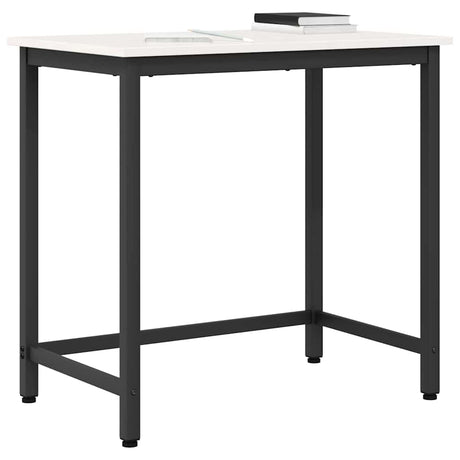 Vidaxl tafel wit 80 x 50 x 77 cm engineered hout en staal