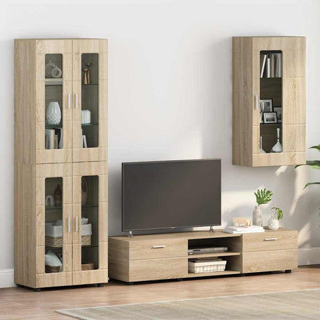 Vidaxl houten kast sonoma eiken bewerkt hout