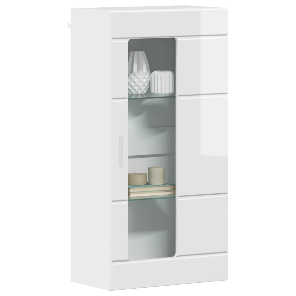 Vidaxl houten kast hoogglans wit bewerkt hout