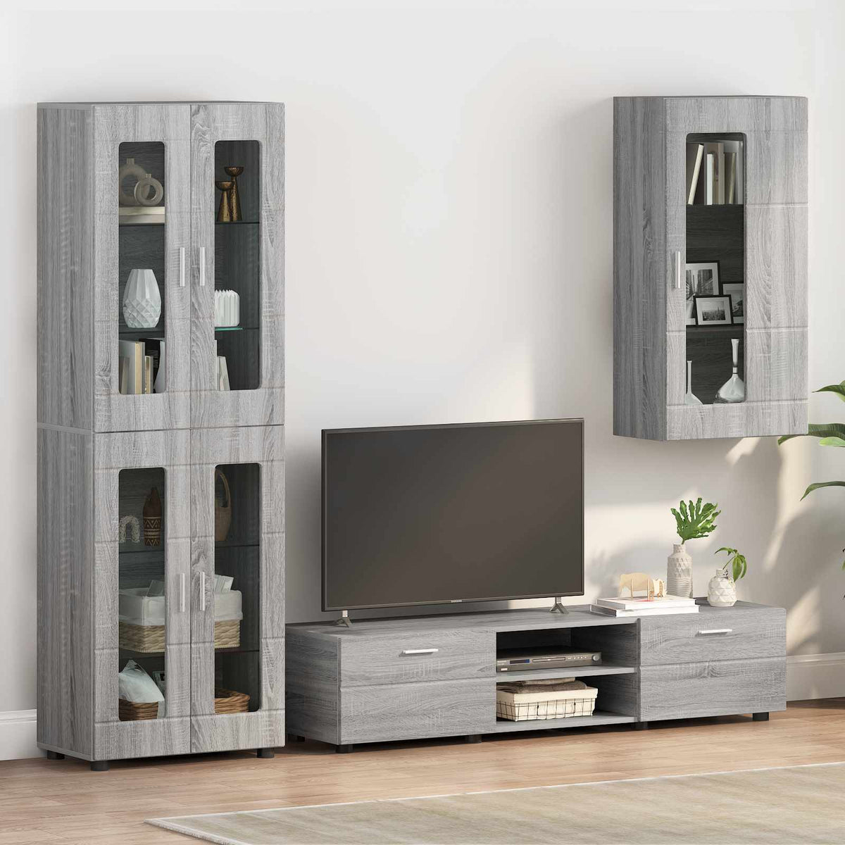 Vidaxl houten kast grijs sonoma bewerkt hout