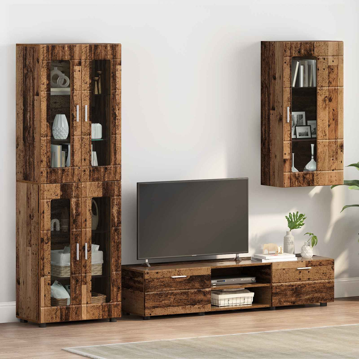 Vidaxl houten kast oudhout bewerkt hout