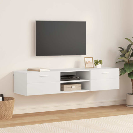 Vidaxl houten kast 150 x 39 x 30 cm wit bewerkt hout