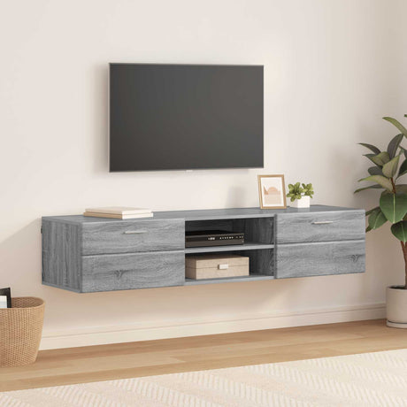 Vidaxl houten kast 150 x 39 x 30 cm grijs sonoma bewerkt hout