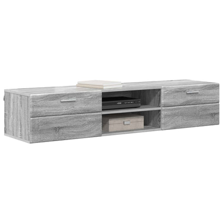 Vidaxl houten kast 150 x 39 x 30 cm grijs sonoma bewerkt hout