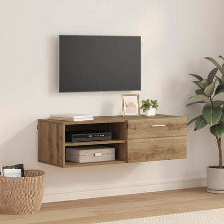 Vidaxl houten kast 100,5 x 39 x 30 cm artisan eiken bewerkt hout