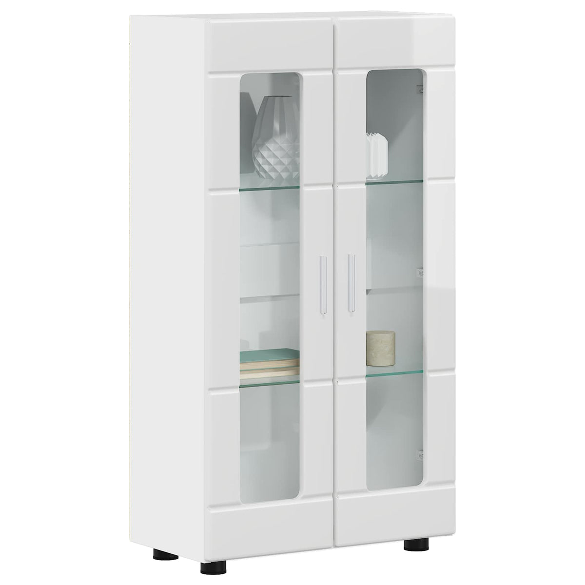 Vidaxl dressoir florin 55,5 x 29 x 100 cm hoogglans wit bewerkt hout