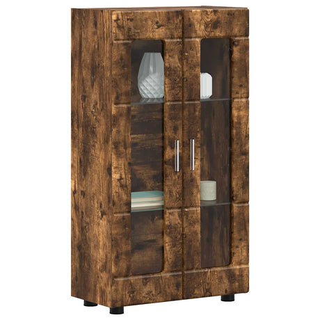 Vidaxl dressoir florin 55,5 x 29 x 100 cm gerookt eiken bewerkt hout
