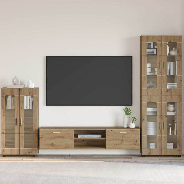 Vidaxl dressoir florin 55,5 x 29 x 100 cm artisan eiken bewerkt hout