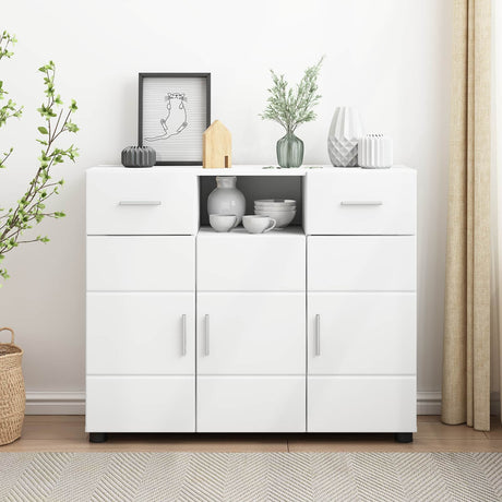 Vidaxl houten kast wit bewerkt hout