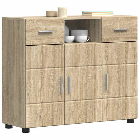 Vidaxl houten kast sonoma eiken bewerkt hout