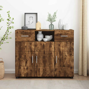 Vidaxl houten kast gerookt eiken bewerkt hout