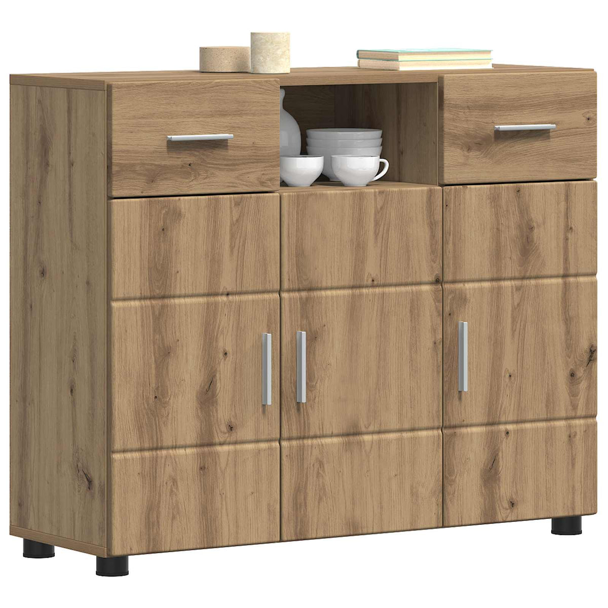 Vidaxl houten kast artisan eiken bewerkt hout
