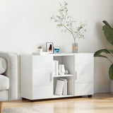 Vidaxl dressoir florin 88,5 x 30,5 x 55,5 cm wit bewerkt hout