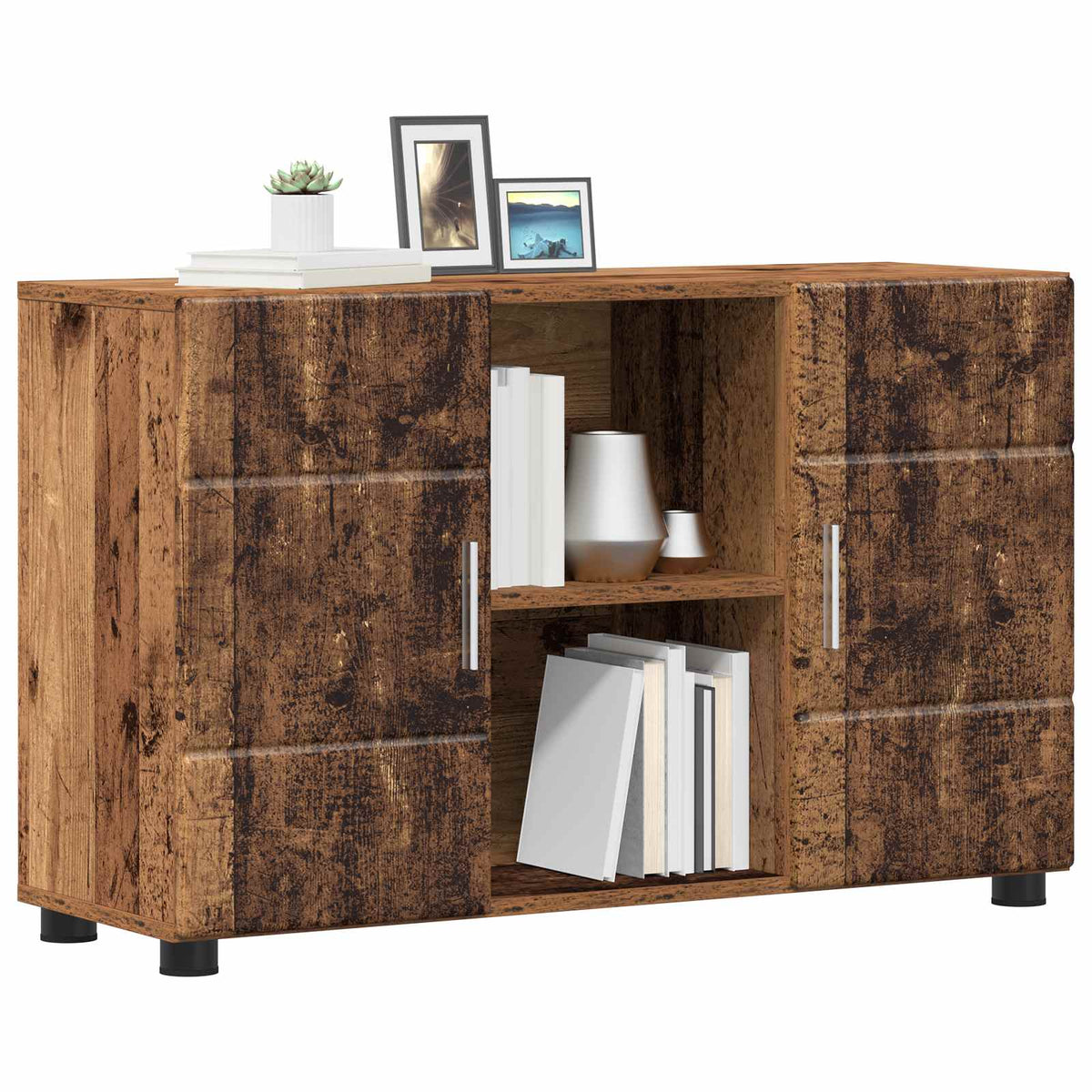 Vidaxl dressoir florin 88,5 x 30,5 x 55,5 cm oudhout bewerkt hout