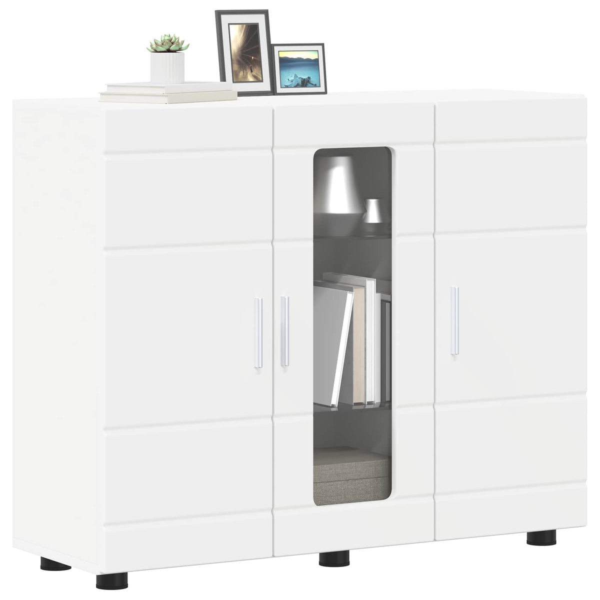 Vidaxl houten kast wit bewerkt hout