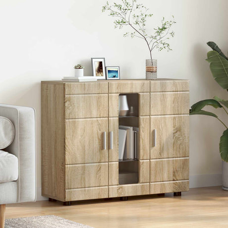 Vidaxl houten kast sonoma eiken bewerkt hout