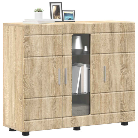 Vidaxl houten kast sonoma eiken bewerkt hout