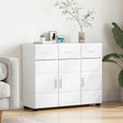 Vidaxl dressoir florin 88,5 x 30,5 x 73 cm wit bewerkt hout