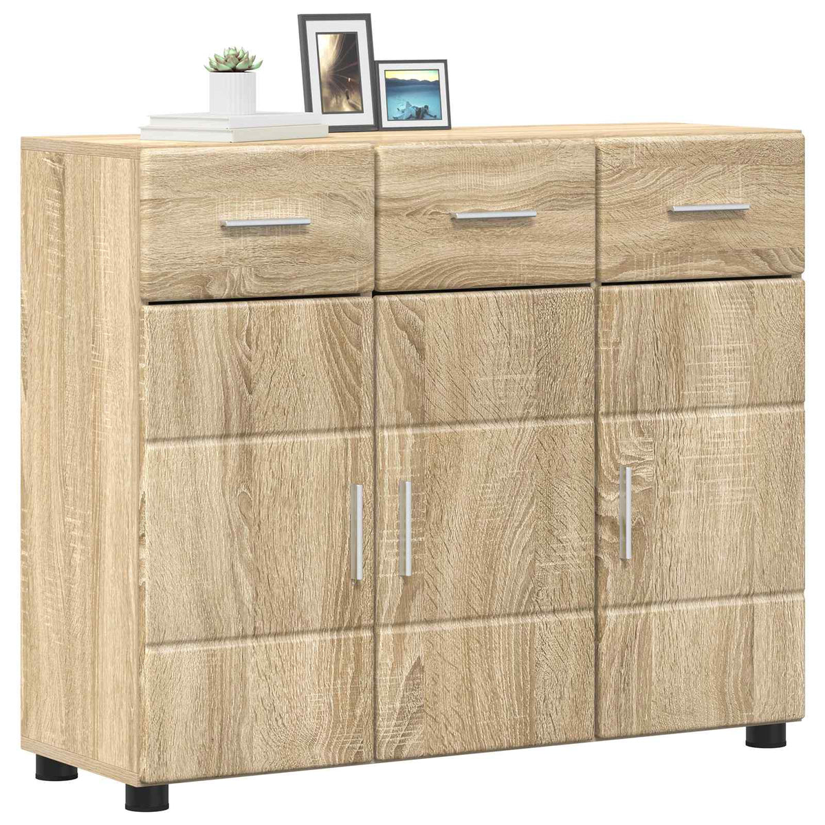 Vidaxl dressoir florin 88,5 x 30,5 x 73 cm sonoma eiken bewerkt hout