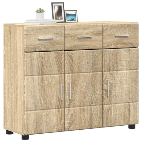 Vidaxl dressoir florin 88,5 x 30,5 x 73 cm sonoma eiken bewerkt hout