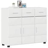 Vidaxl dressoir florin 88,5 x 30,5 x 73 cm hoogglans wit bewerkt hout