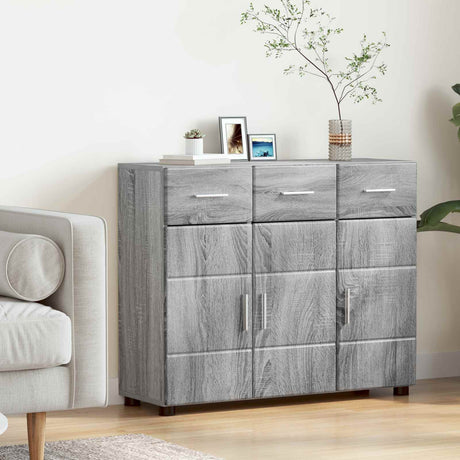 Vidaxl dressoir florin 88,5 x 30,5 x 73 cm grijs sonoma bewerkt hout